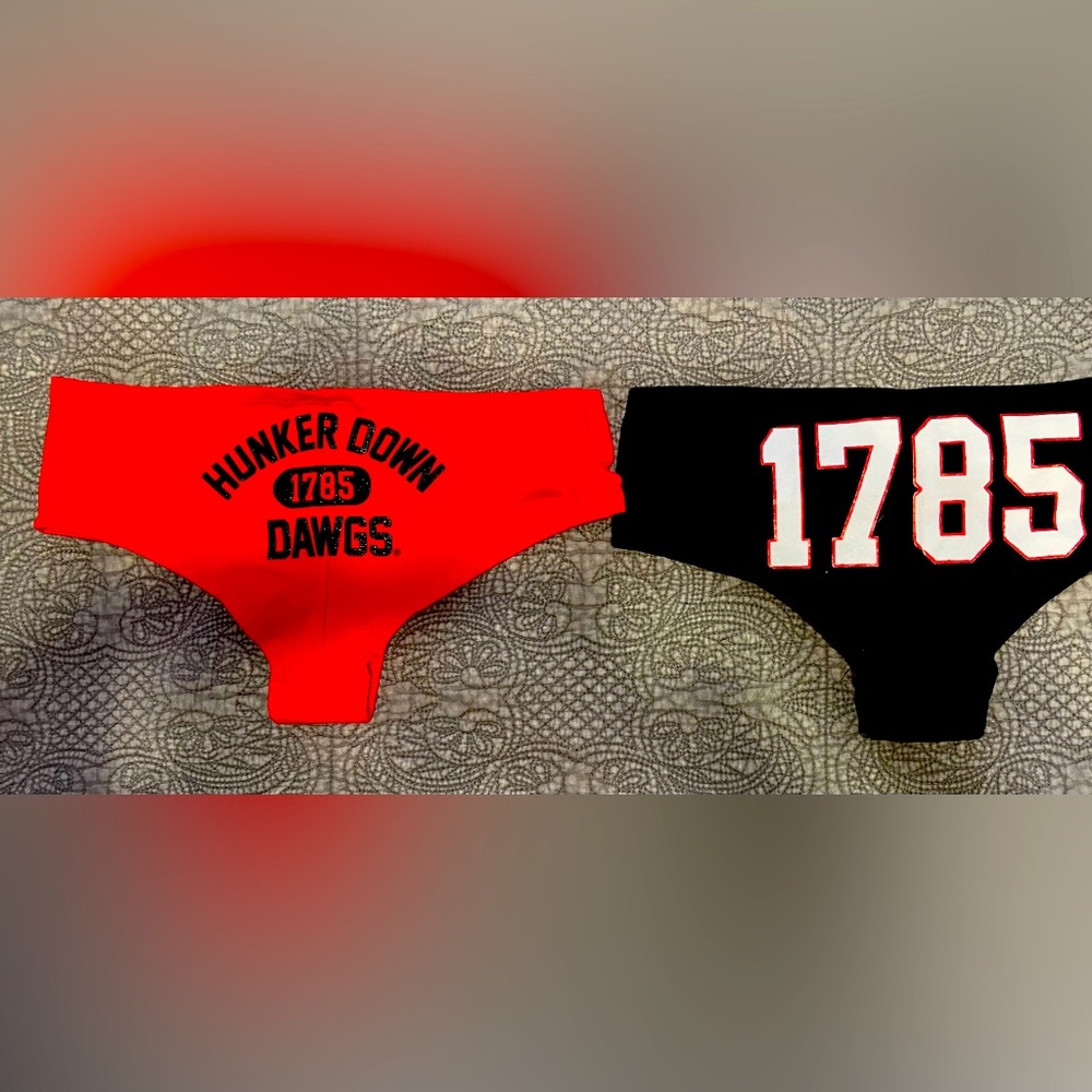 Victoria’s Secret collegiate University of Georgia (UGA) panties.